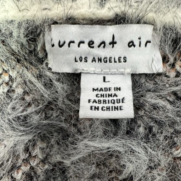 Anthropologie Current Air L Animal Print Faux Fur Open Cardigan Jacket Cozy - Picture 4 of 7